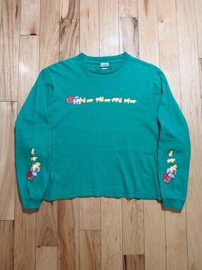 Vintage 90s Tilt Animal Crackers Box Promo Long Sleeve Graphic T-Shirt